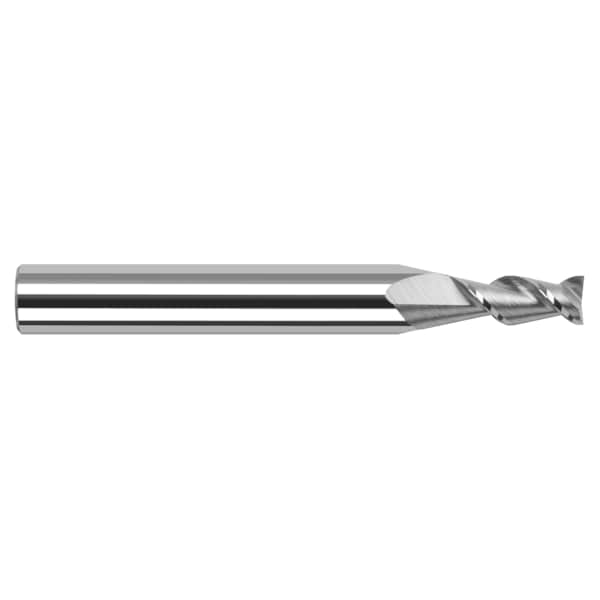 High Helix End Mill for Aluminum Alloys - Square, 0.0310" (1/32), Length of Cut: 3/64"